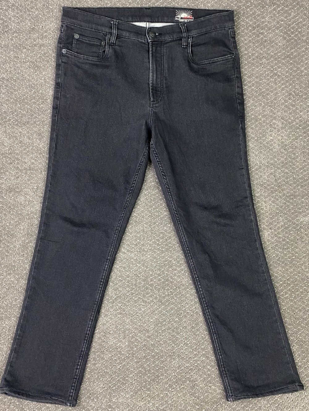 Faherty Stretch Terry 5 Pocket Pants Jeans Mens 32x30 Fit 34x28 Black